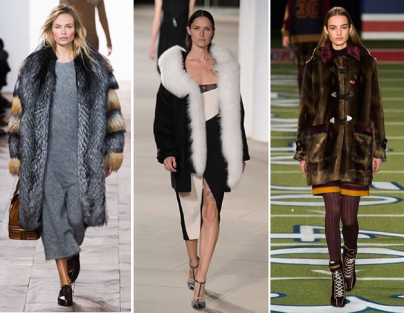 Los sacos de fur son esenciales para el invierno. Lo oversize del saco le otorga una nueva dimensión a tu look. Nos encantan las opciones de Michael Kors, Prabal Gurung y Tommy Hilfiger.