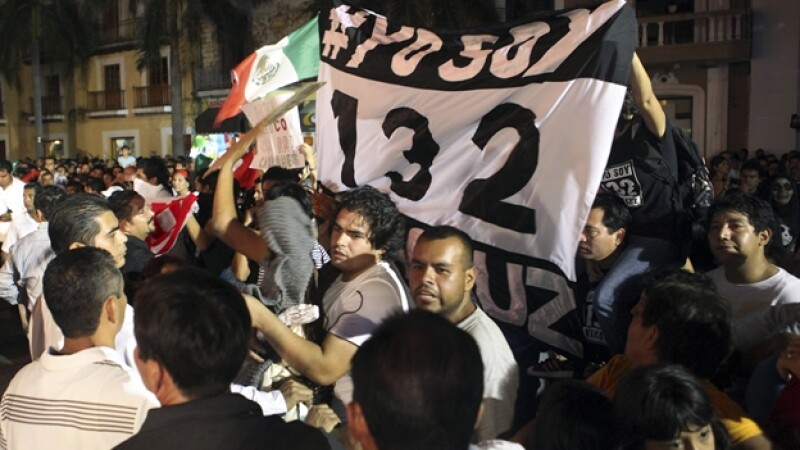 Yosoy132 se manifiesta en veracruz, 15 de septiembre