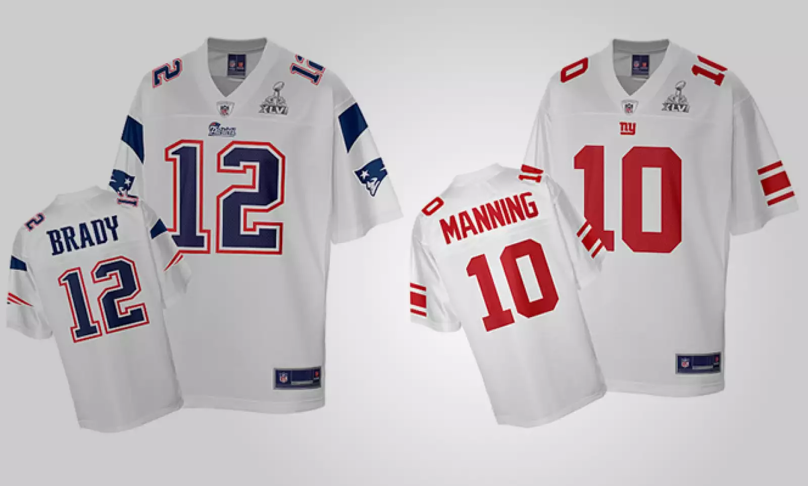 Si te consideras un fanático de alguno de estos equipos, puedes demostrarlo desde tu vestimenta y hasta en un llavero. ¿Cuánto cuesta? Si deseas el jersey de Tom Brady o de Eli Manning, el precio es 89.99 dólares.