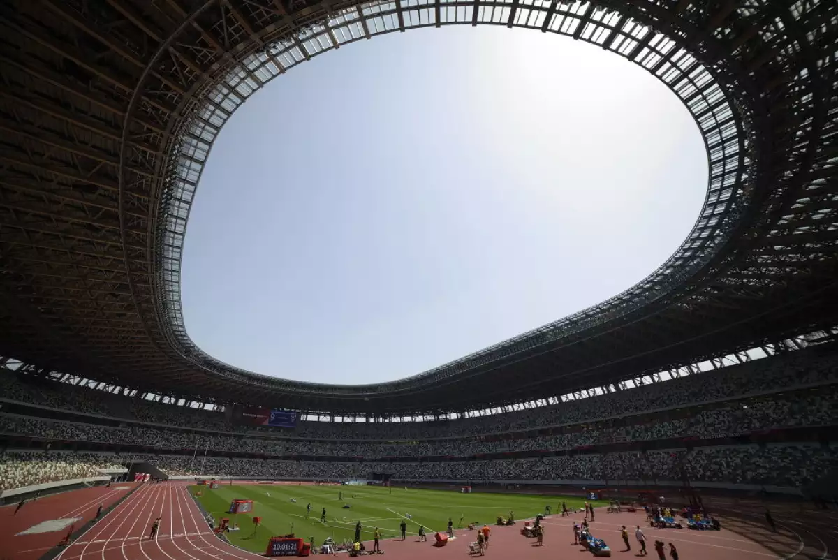 Test event at Tokyo's Olympic Stadium