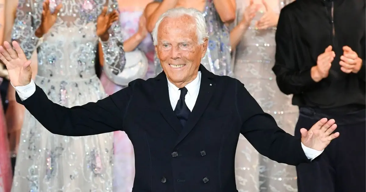 El diseñador italiano Giorgio Armani