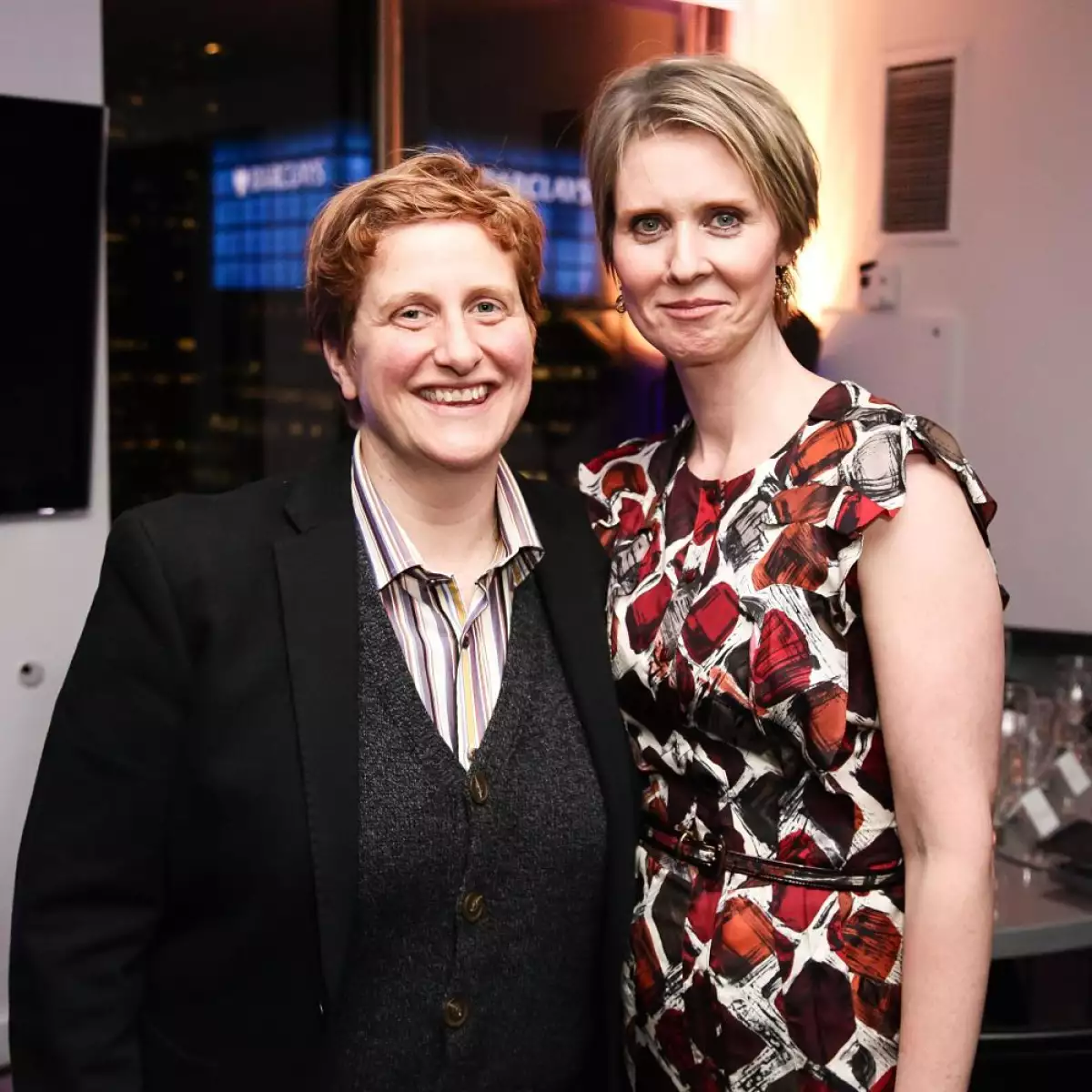 Cynthia Nixon and Christine Marinoni