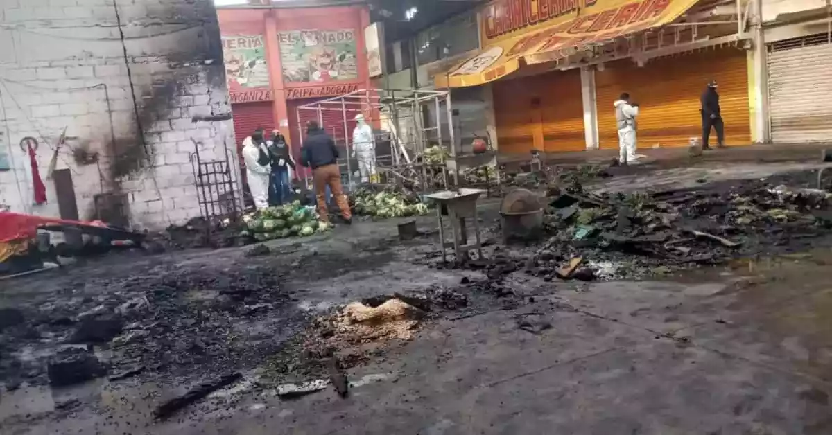 incendio Central de Abastos Toluca