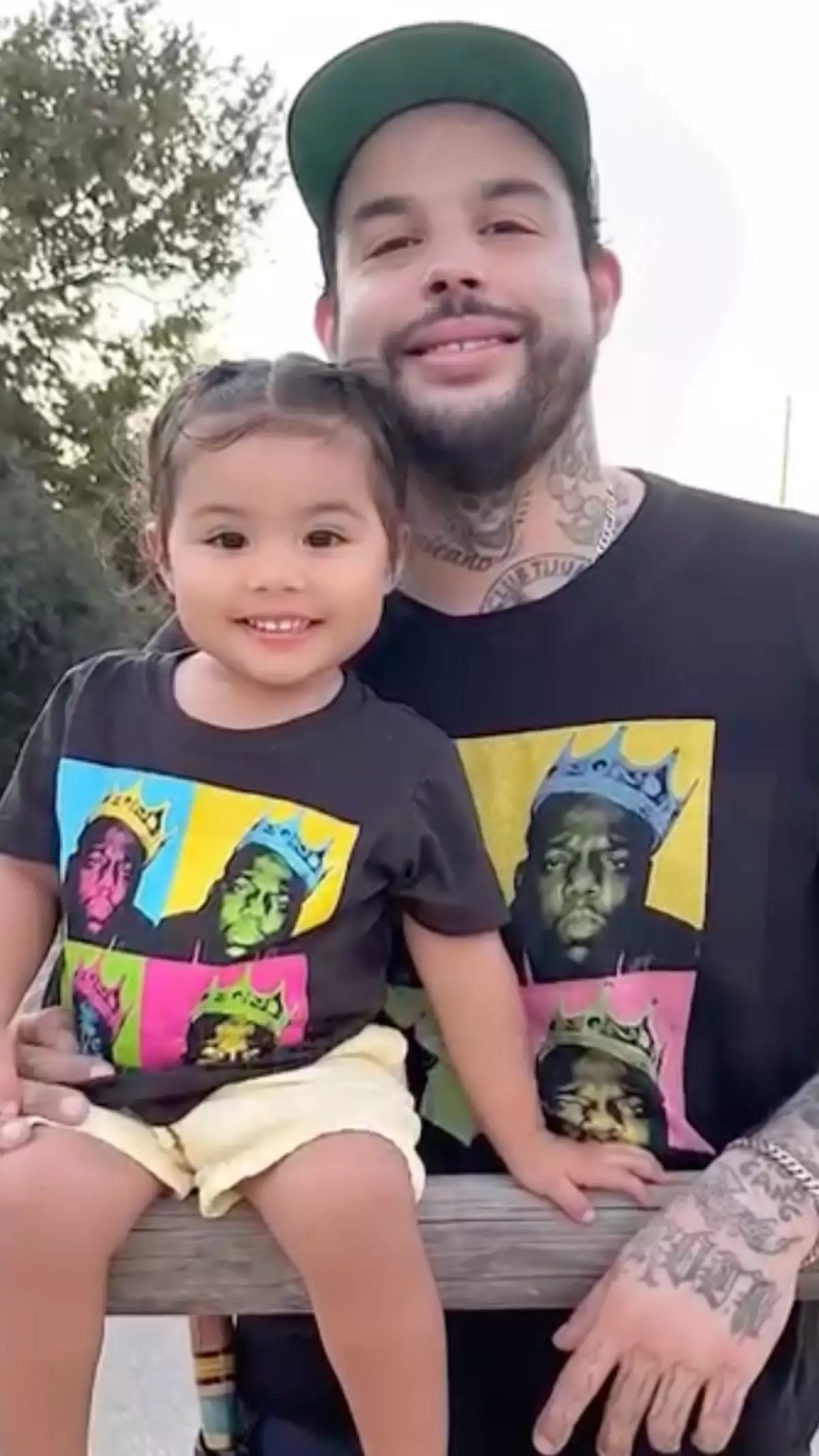 Emiliano Aguilar y su hija