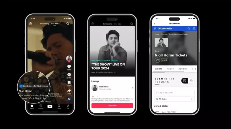 TikTok y TicketMaster