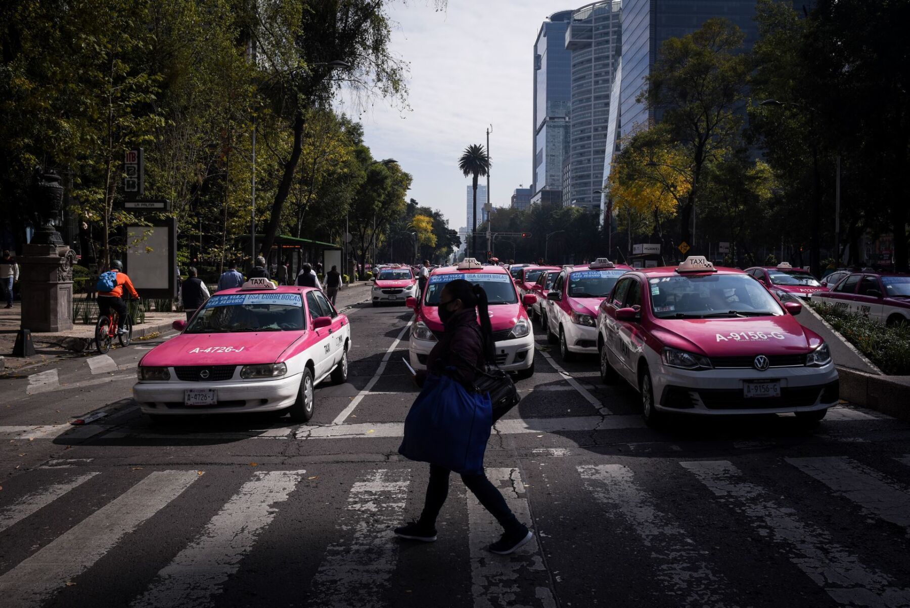 Taxistas se manifiestan