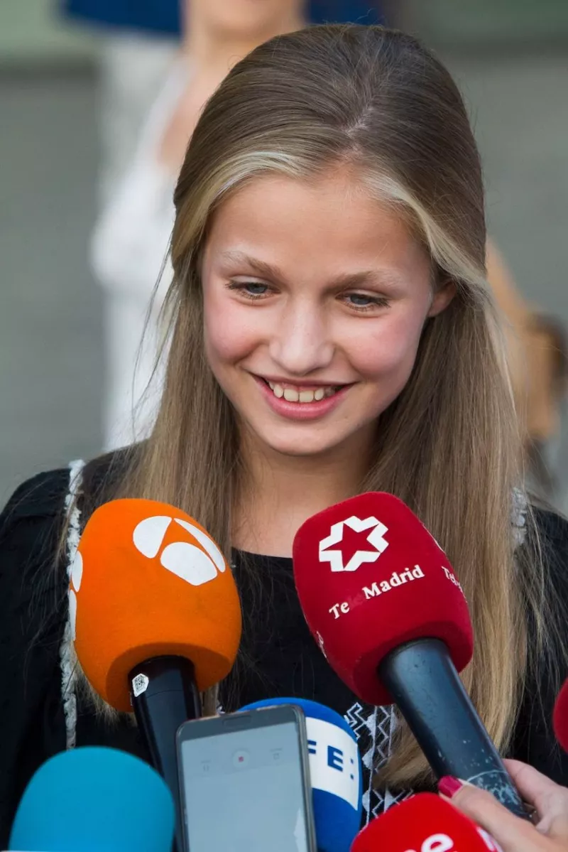 Spainish Royals visit former King Juan Carlos in hospital, Madrid, Spain - 27 Aug 2019