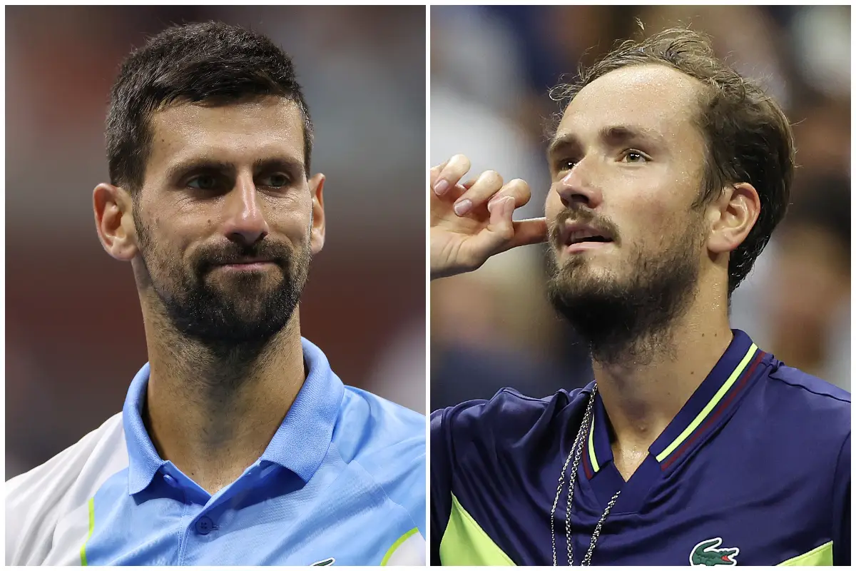 Novak Djokovic y Daniil Medvedev