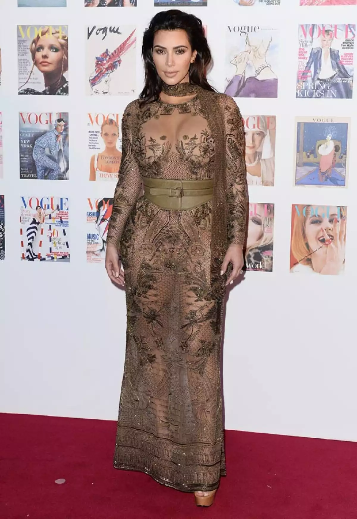 Así lució Kim Kardashian en un evento reciente en Londres.