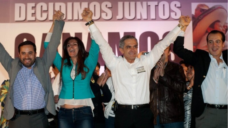 Miguel Ángel Mancera celebró su victoria