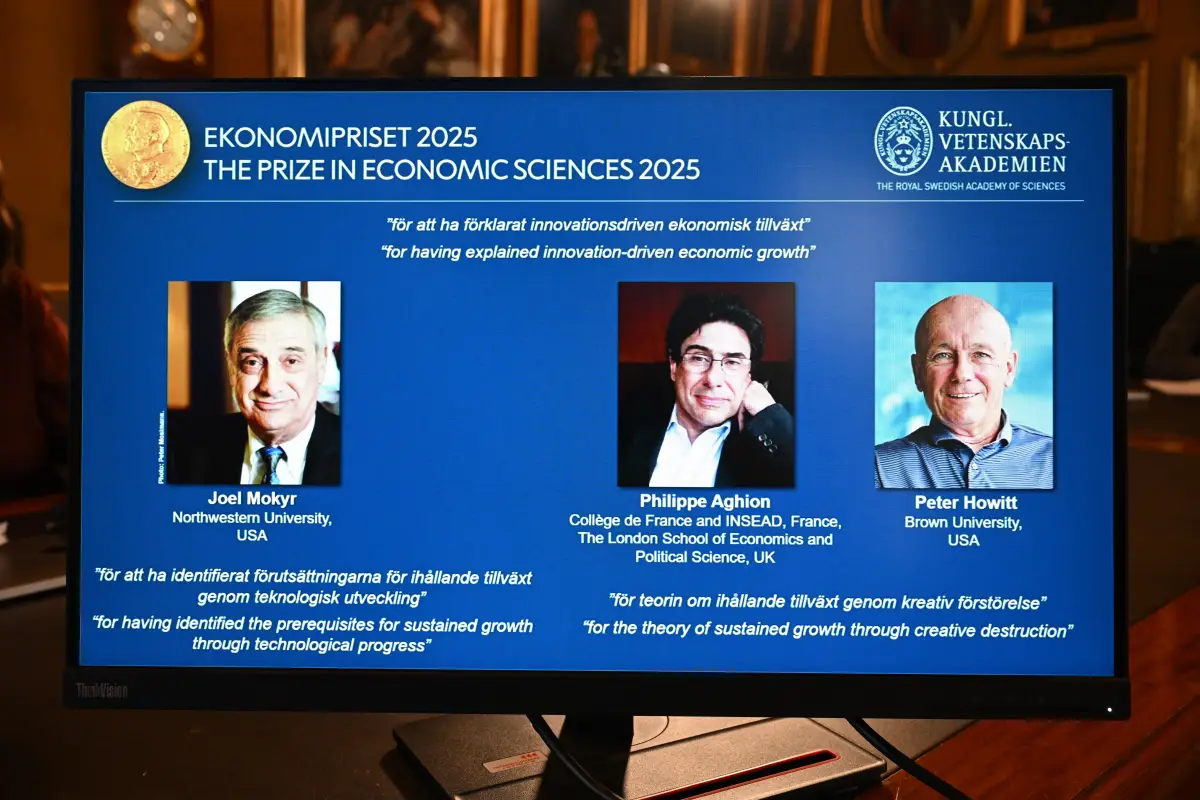 Un trío gana el Nobel de Economía por sus trabajos sobre crecimiento e innovación