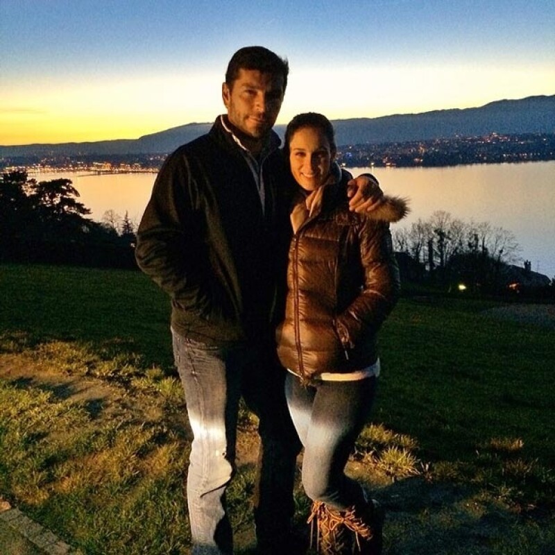 Jacky y Martín disfrutando un paseo por Ginebra.
