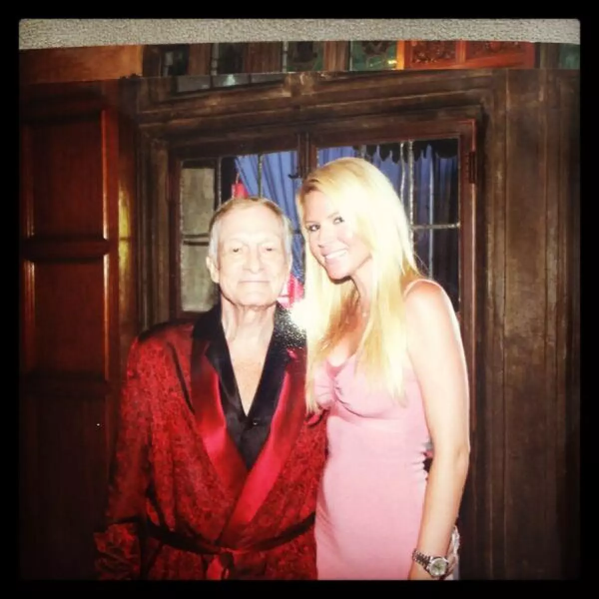 Hugh Hefner y Ashley Mattingly.