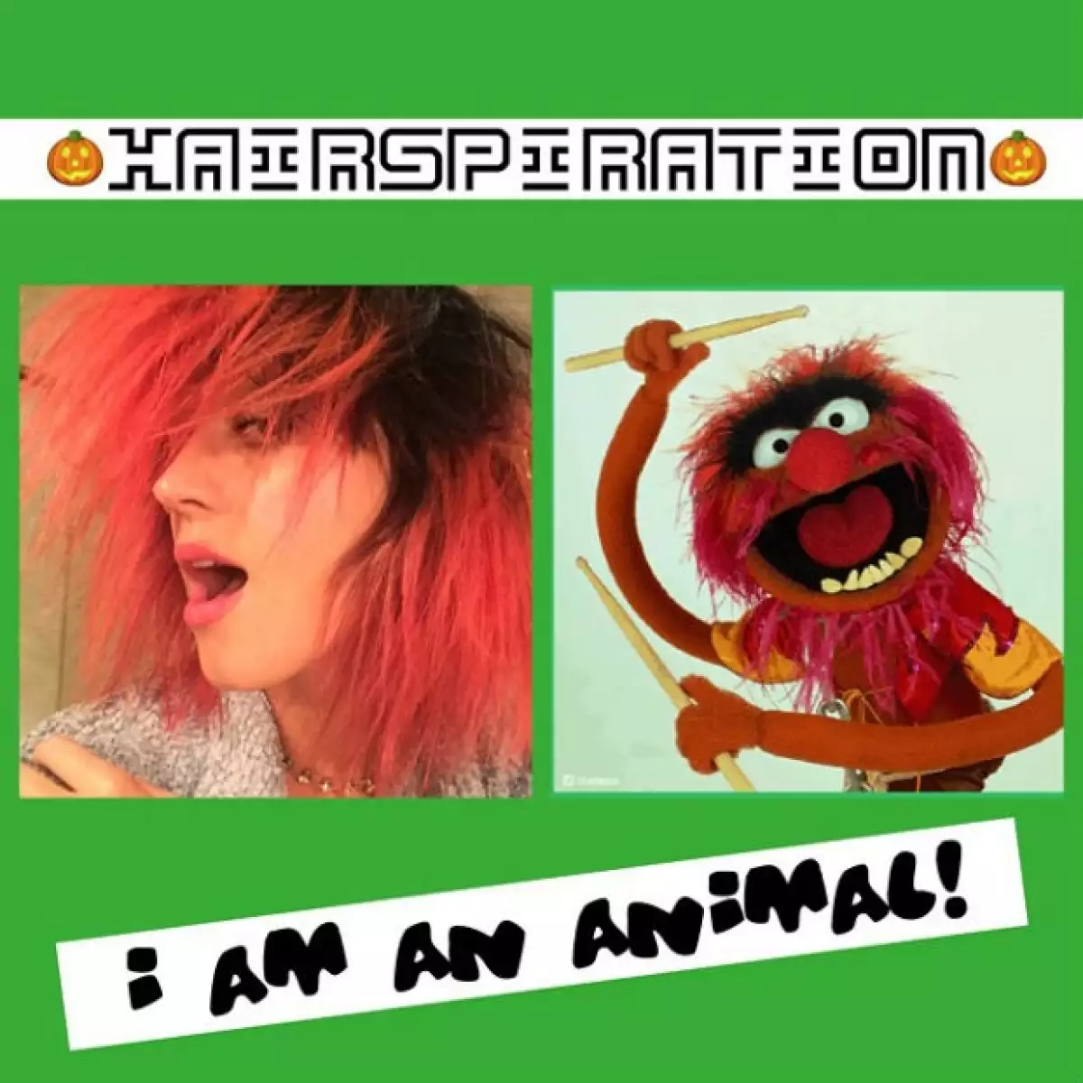 La artista se ha caracterizado por llevar diferentes colores en su pelo y está vez optó por un color rosa al que comparó con un singular personaje.