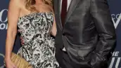 Demian Bichir y Stefanie Sherk, el 23 de febrero en la fiesta en casa del alcalde de Los Ángeles, Antonio Villaraigosa.