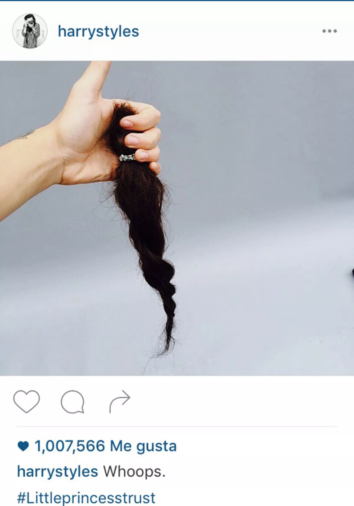 Con esta foto Harry anunció la noticia.