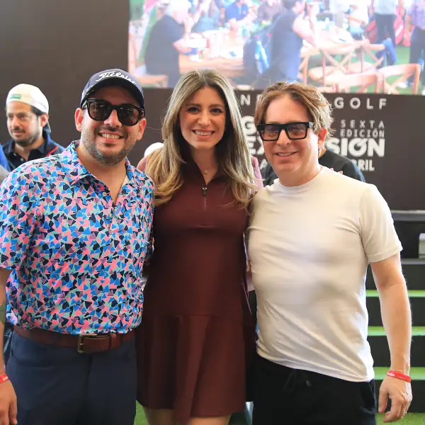 Sergio Moreno, Gissele Aboudib y Charlie Walk