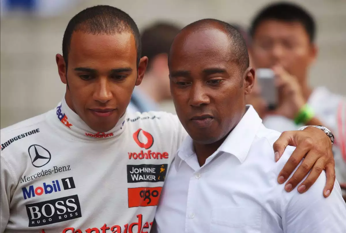 lewis hamilton y su padre anthony