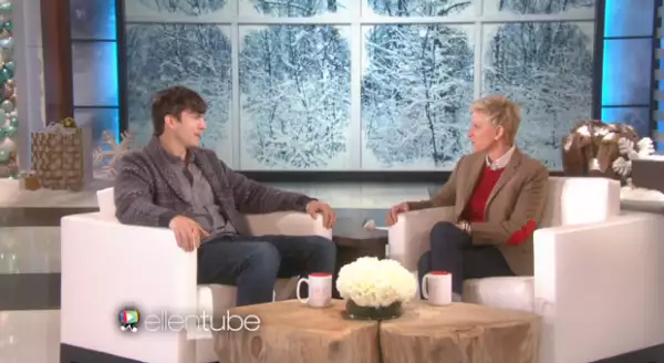 Ashton Kutcher en el programa de Ellen DeGeneres.