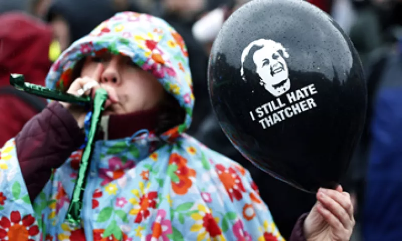 La pieza musical usada por los críticos de Thatcher dura apenas 51 segundos. (Foto: AP)