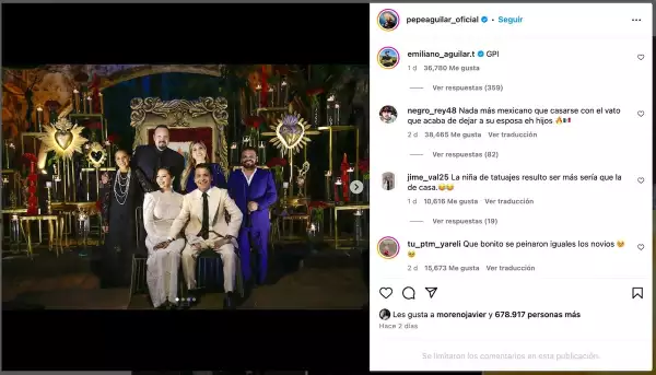 Emiliano Aguilar, hermano de Ángela Aguilar, dejó ver su descontento por no ser invitado a la boda de su hermana con Christian Nodal con el comentario "GPI"