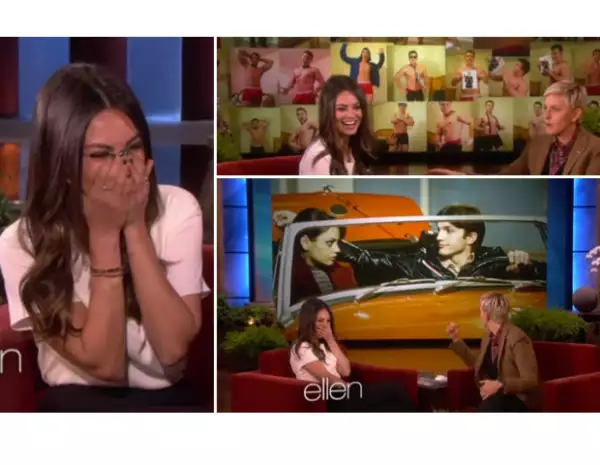 Mila Kunis no pudo contener la pena por las preguntas de Ellen.
