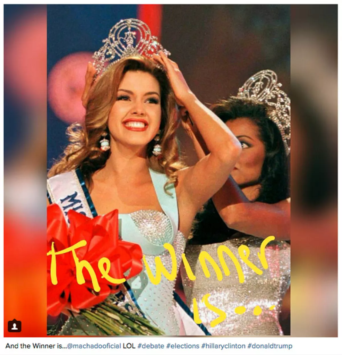 Meme de Hillary Clinton y Alicia Machado.