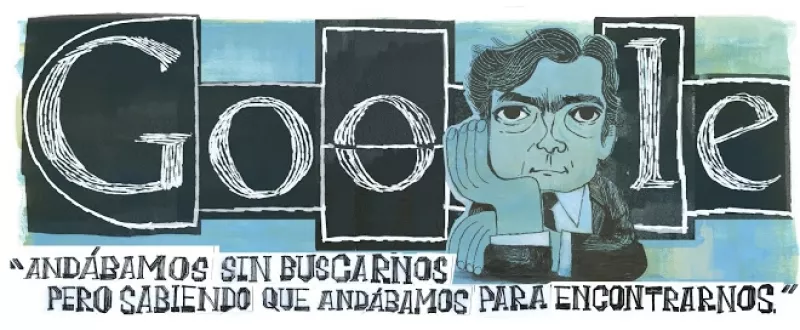 Julio Cortázar doodle Google