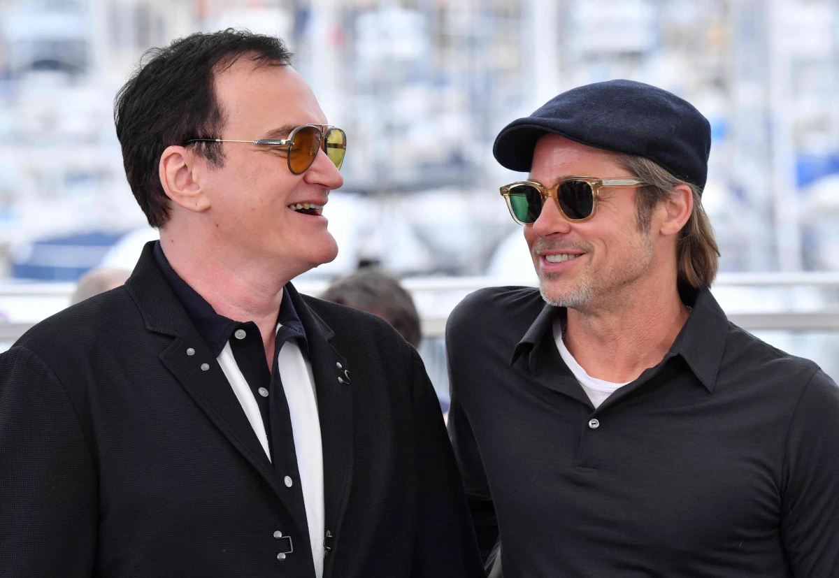 Quentin Tarantino y Brad Pitt.