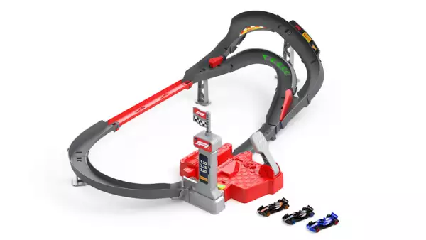 Foto de la pista de carreras F1 de Hot Wheels.