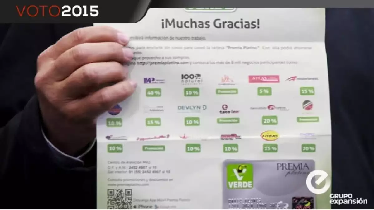 tarjetas partido verde