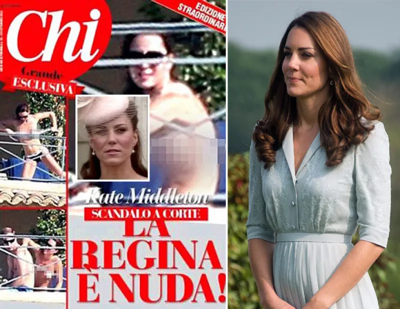 Un reportaje con fotografías íntimas de la esposa del príncipe Guillermo de Inglaterra fue publicado hoy por la revista italiana "Chi".