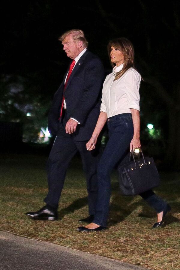 Donald Trump returns to the White Houes, Washington DC, USA - 16 Jul 2018