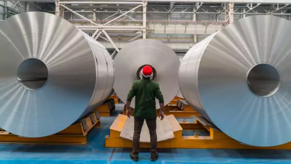 Worker standing in the factory