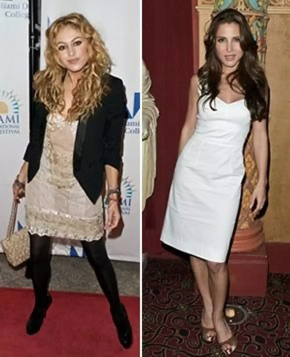 Muy sensuales y carismáticas, Paulina y Elsa asistieron a la premiere de la cinta Máncora en el Festival Internacional de Cine Miami 2009.