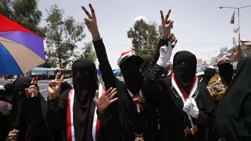 mujeres yemenies protestas en yemen