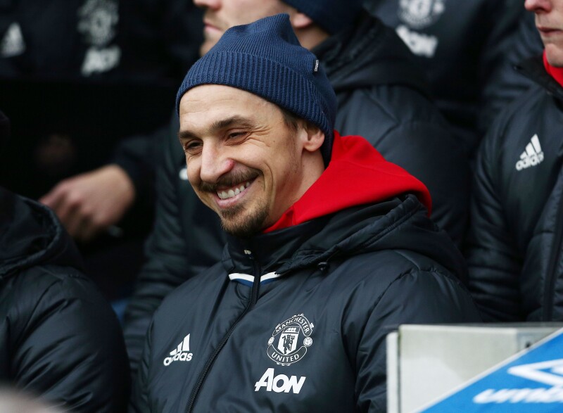 Zlatan Ibrahimovic Manchester United bench
