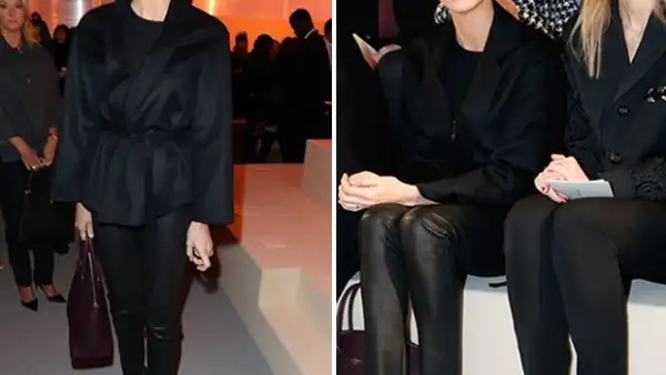 La esposa de Alberto de Mónaco estuvo presente en el desfile de la firma francesa, el primero a cargo del diseñador Nicholas Ghesquière, que sustituyó a Marc Jacobs.
