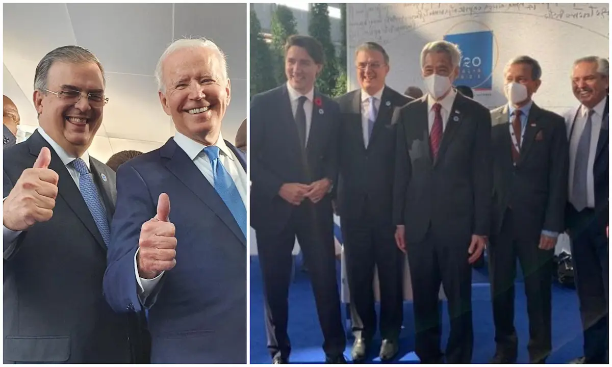 Marcelo Ebrard junto a líderes del G-20