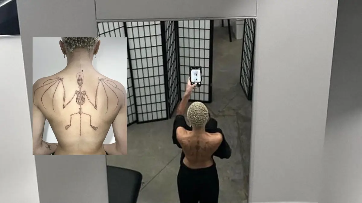 El nuevo tatuaje de esqueleto de murciélago de Doja Cat perturba al internet.