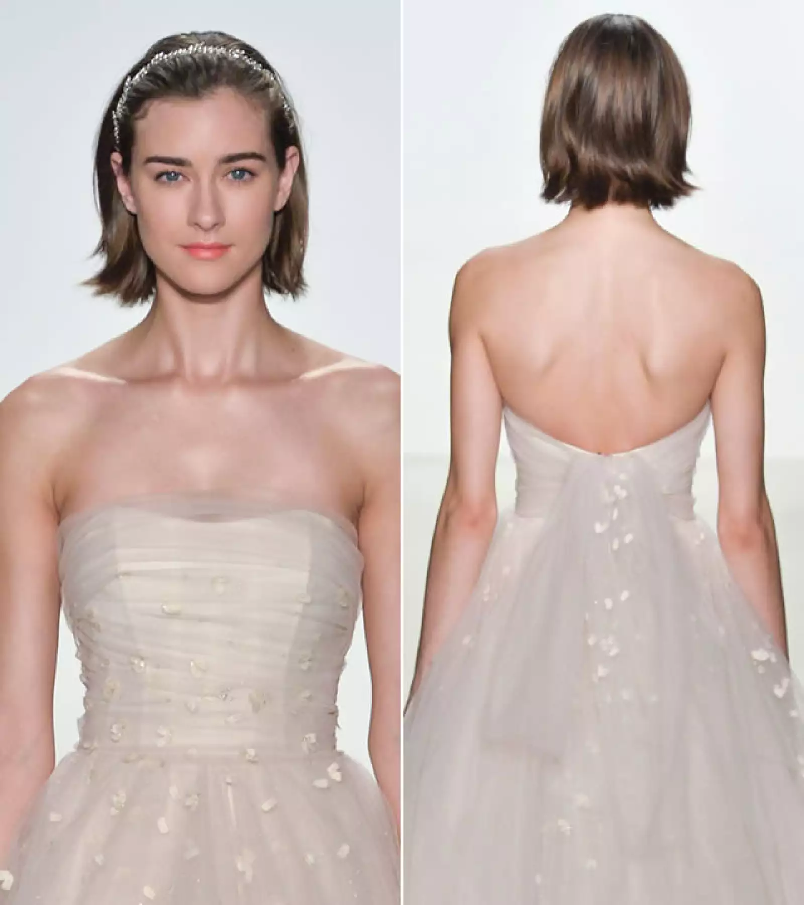 Christos: Si tienes el pelo corto, puedes usar una diadema con diamantes para que resalte y brilles en este día tan especial.