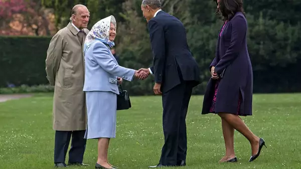 Duque de Edimburgo, reina Isabel II, Barack Obama y Michelle Obama