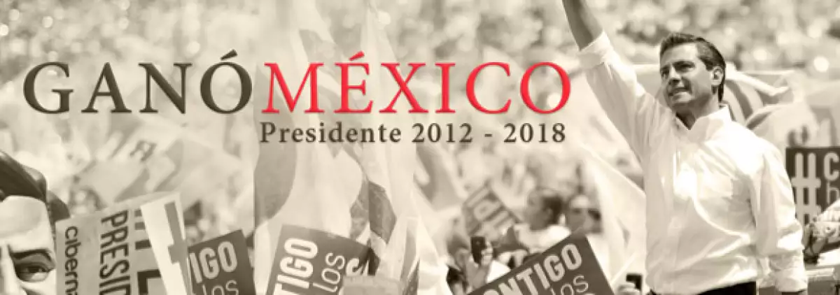 A través de Facebook, la actriz subió una imagen donde aparece el candidato del PRI, Enrique Peña Nieto, con la leyenda : “México ganó, Presidente 2012”.