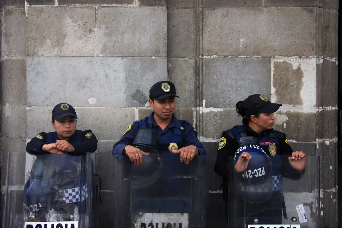 Three Mexican Police Officers