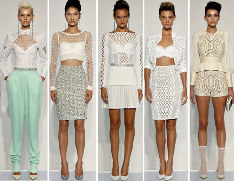 Detalles de crochet se observaron en faldas, chaquetas y tops.