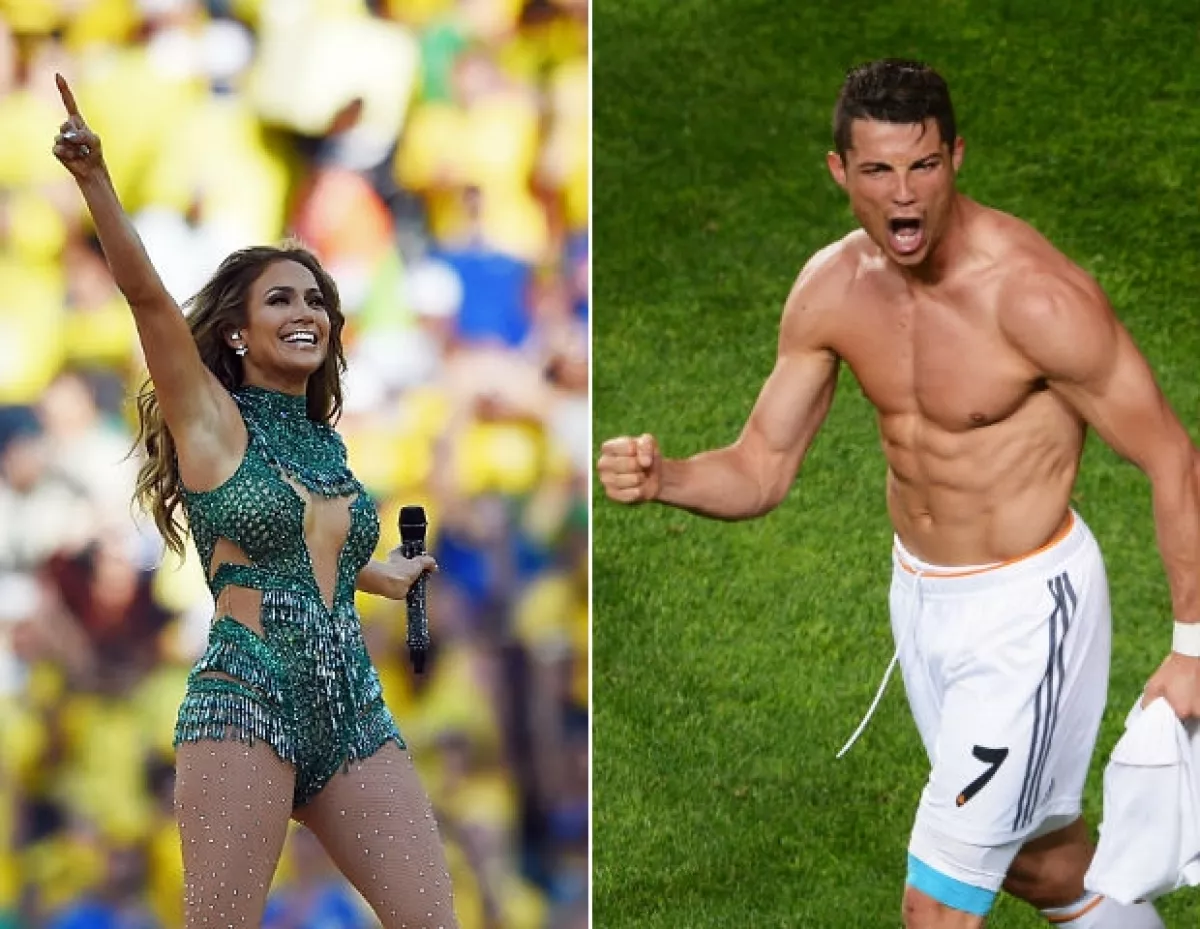 Jennifer Lopez y Ronaldo, dos figuras del Mundial.