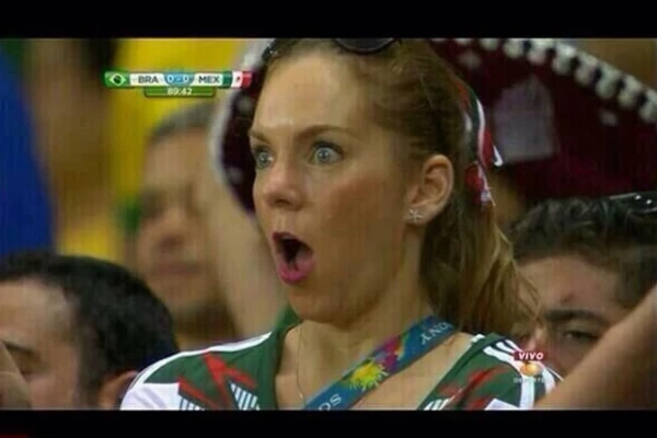 La imagen que convirtió a Eugeia Károlyi en `la novia del mundial´.
