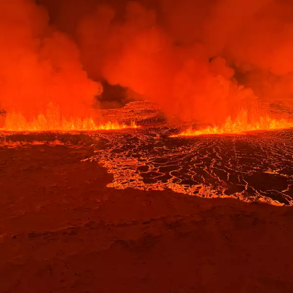 Volcán en Islandia: fotos de la erupción en diciembre 2023.