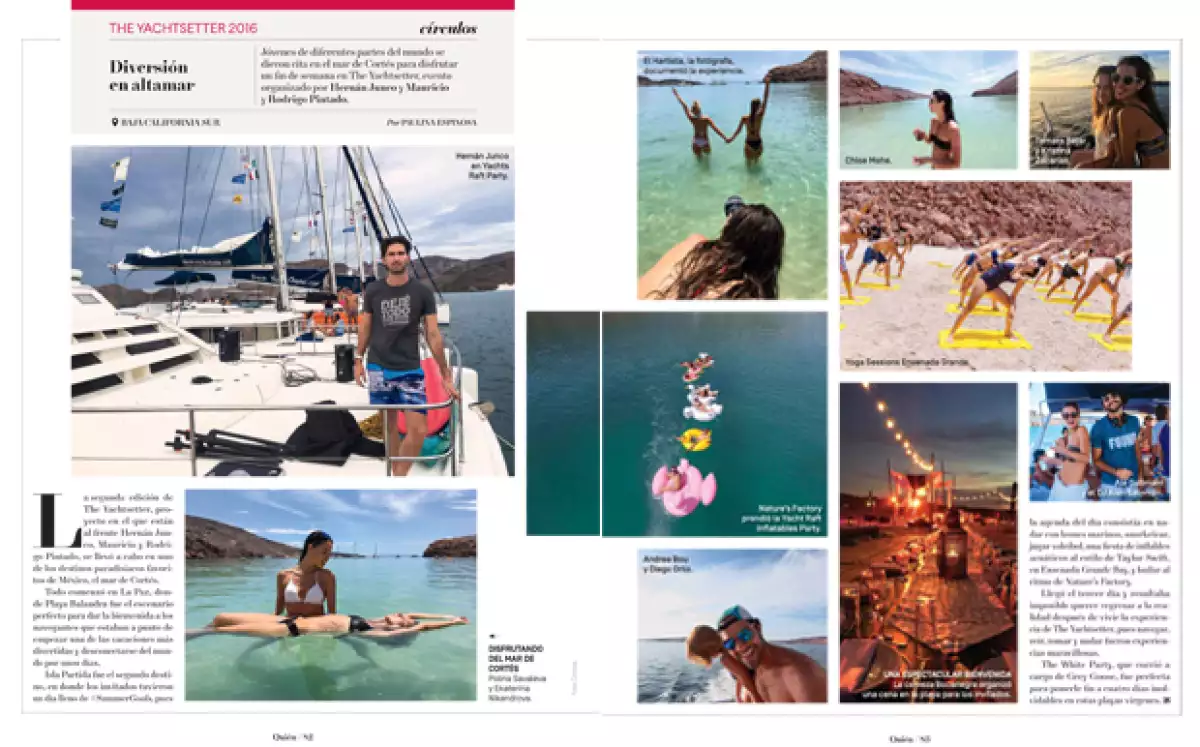 Páginas de la cobertura de Diversión en altamar.