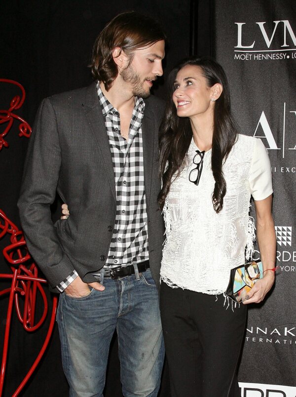 Ashton Kutcher y Demi Moore